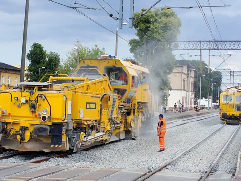 The PORR railway construction in Poland.