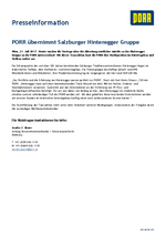 20170721 PORR uebernimmt Salzburger Hinteregger Gruppe de