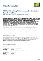 20211104 Presseinformation PORR Tunnelbau HorchheimerTunnel final