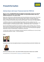 20171120 Andreas Sauer wird neuer Finanzvorstand der PORR AG