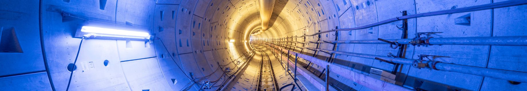 Headerbild der Leistungsseite Tunnelbau. Bild aus dem Projekt U5 Europaviertel 